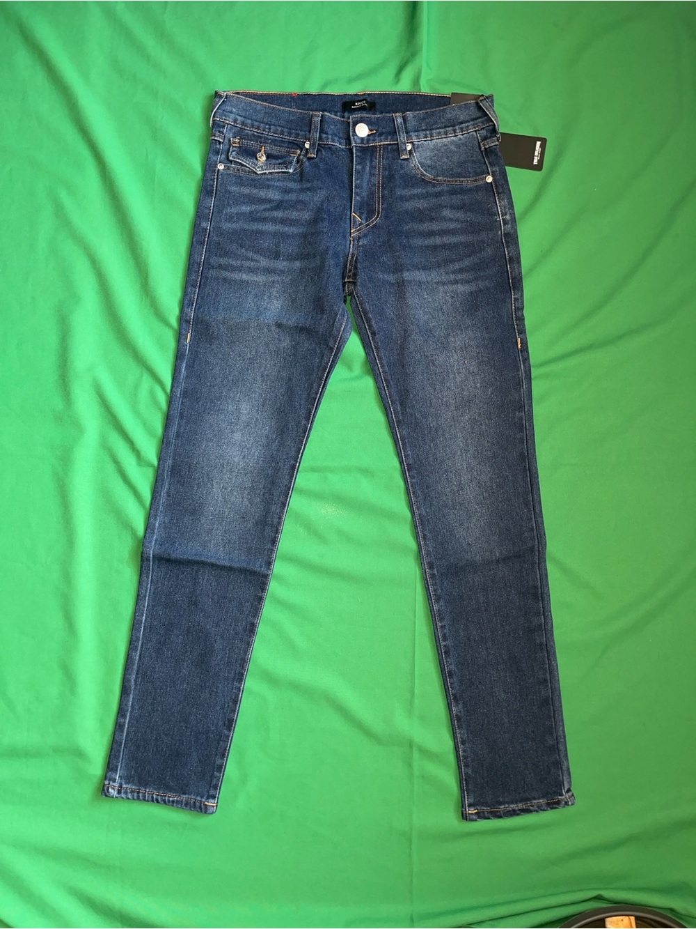 True Religion Rocco Relaxed Skinny Jeans Dark Woodland Wash Men 31x32